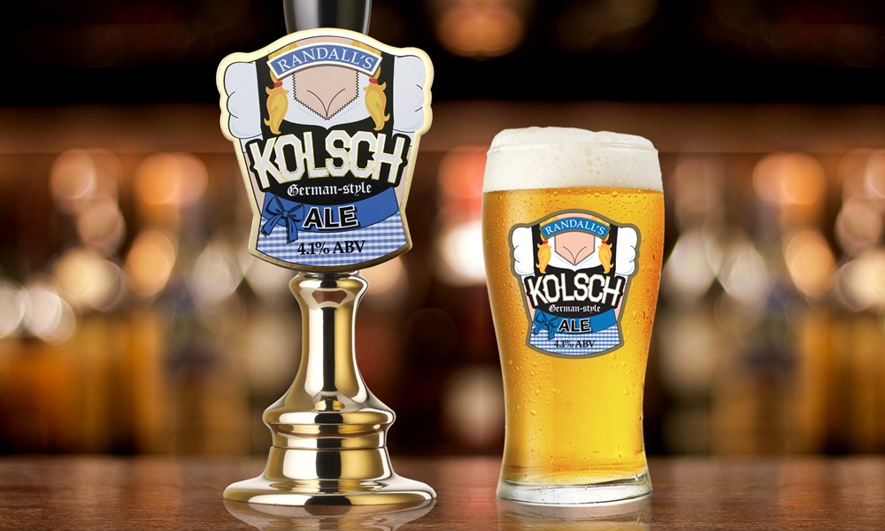 Randall's Kolsch Pump Clip & Coasters
